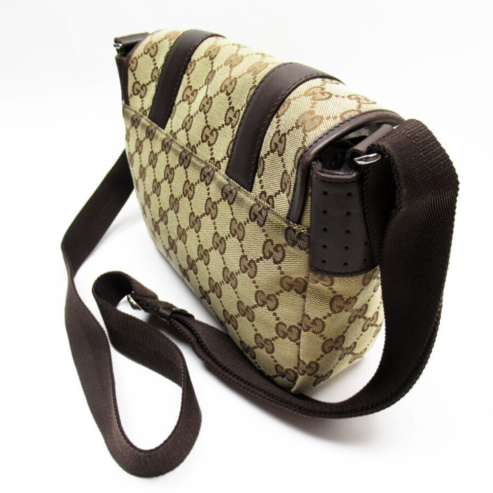 Gucci Canvas GG Bag Crossbody Shoulder Brown